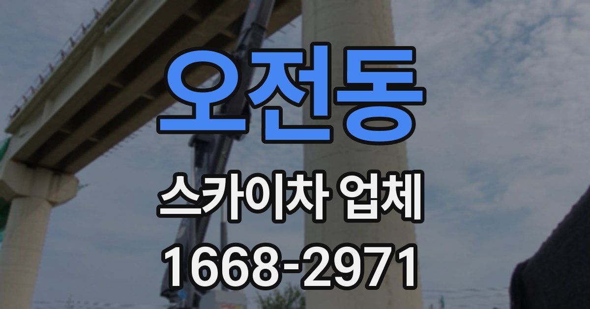 오전동 스카이차 업체