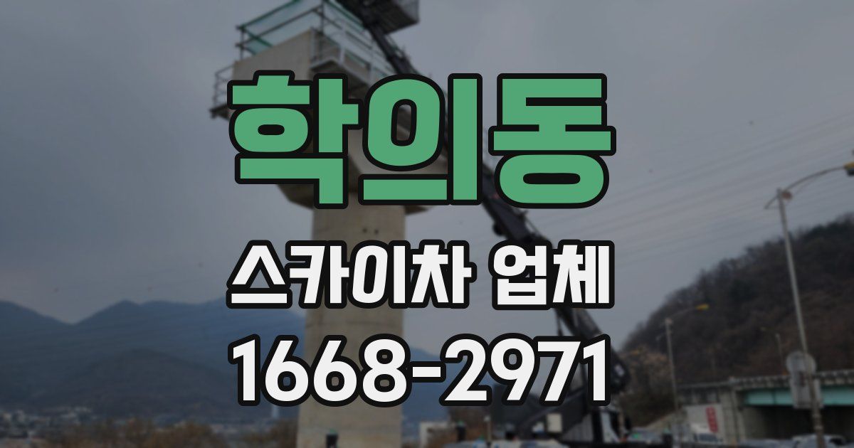 학의동 스카이차 업체