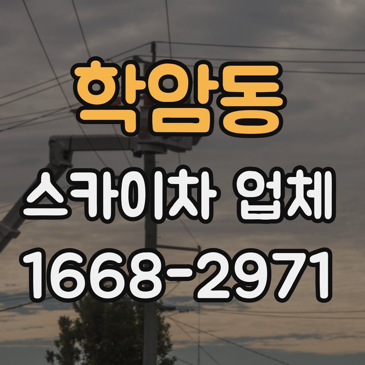 학암동 스카이차 업체