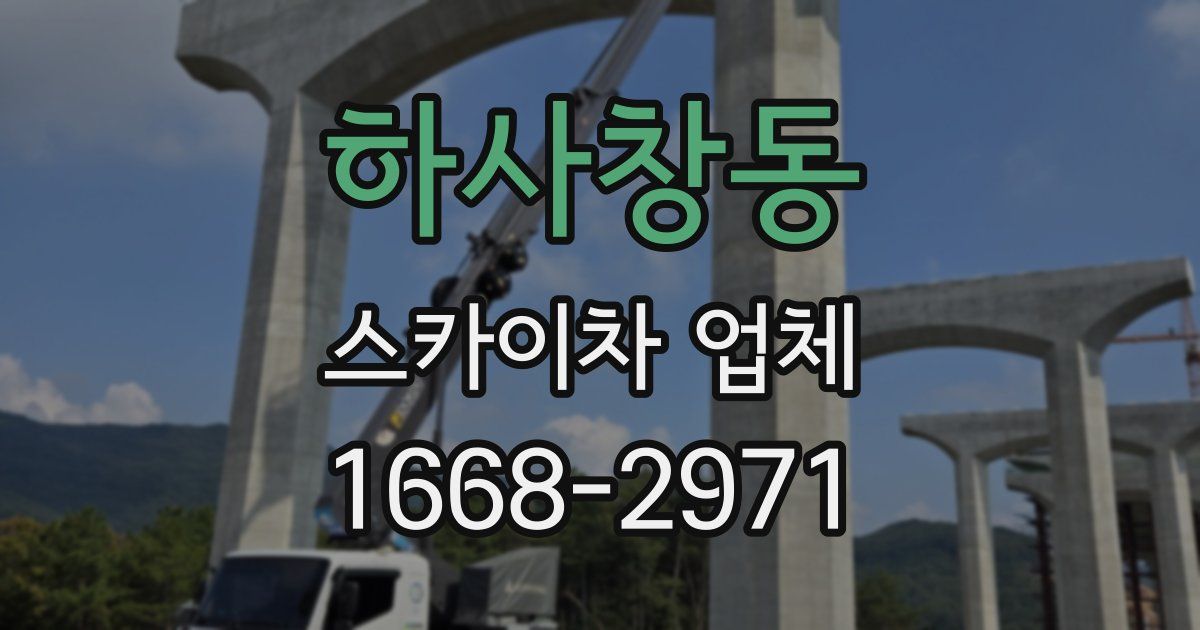 하사창동 스카이차 업체