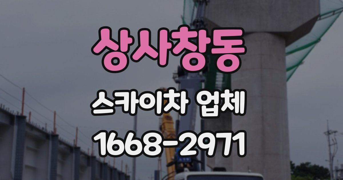 상사창동 스카이차 업체