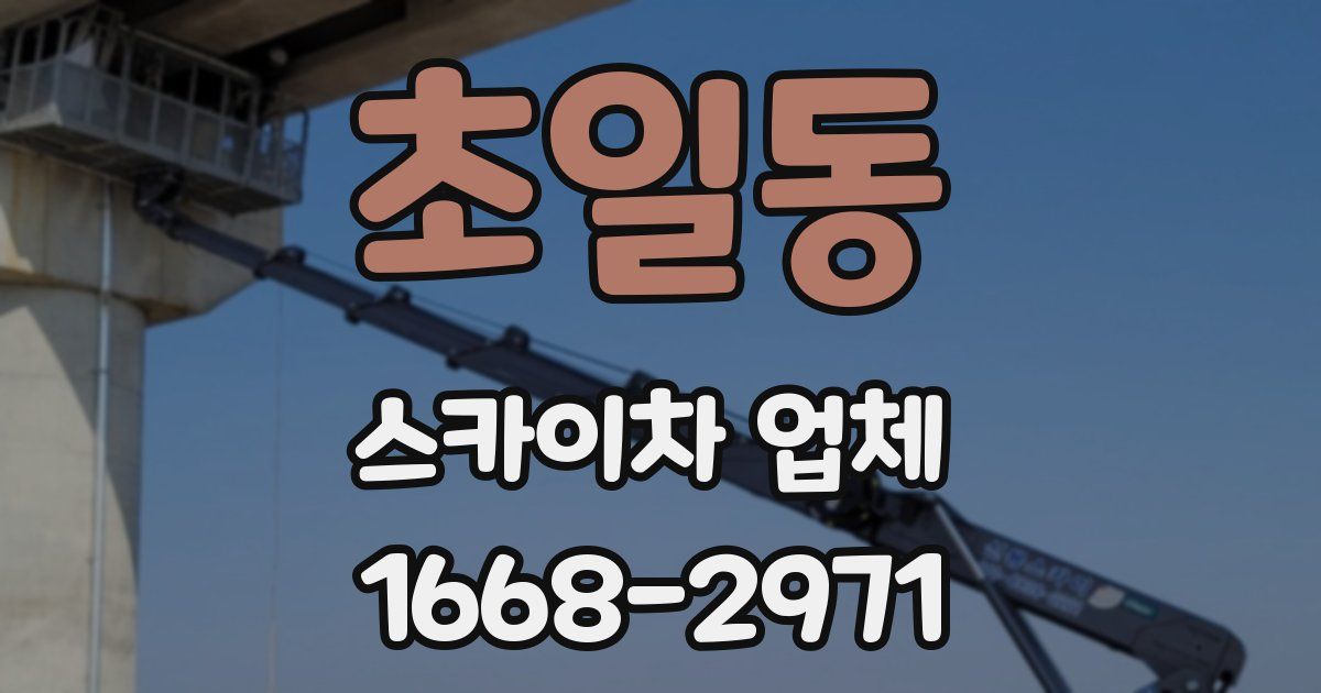 초일동 스카이차 업체