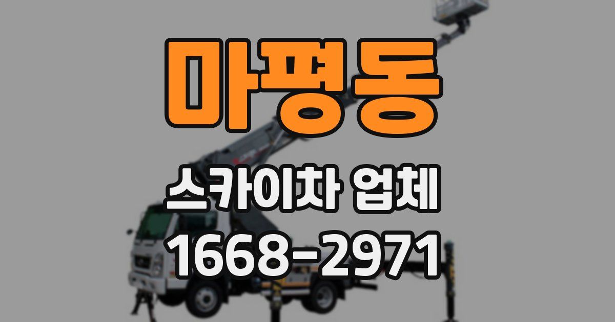 마평동 스카이차 업체