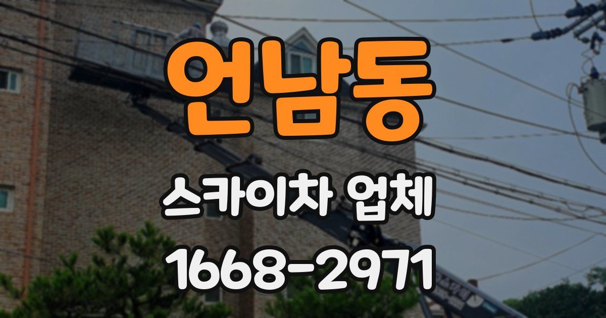 언남동 스카이차 업체