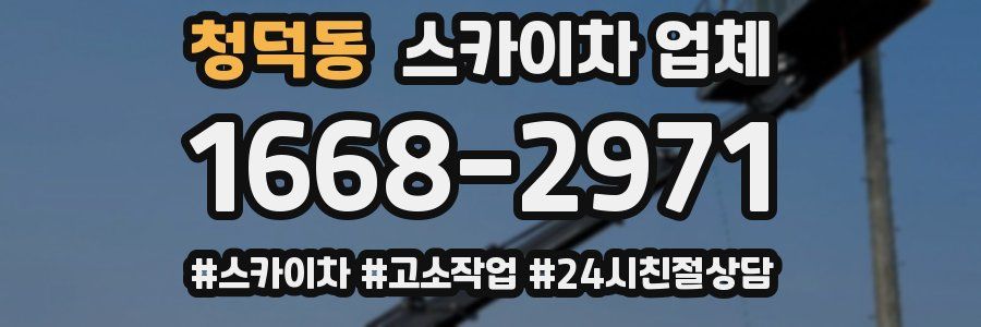 청덕동 스카이차 업체