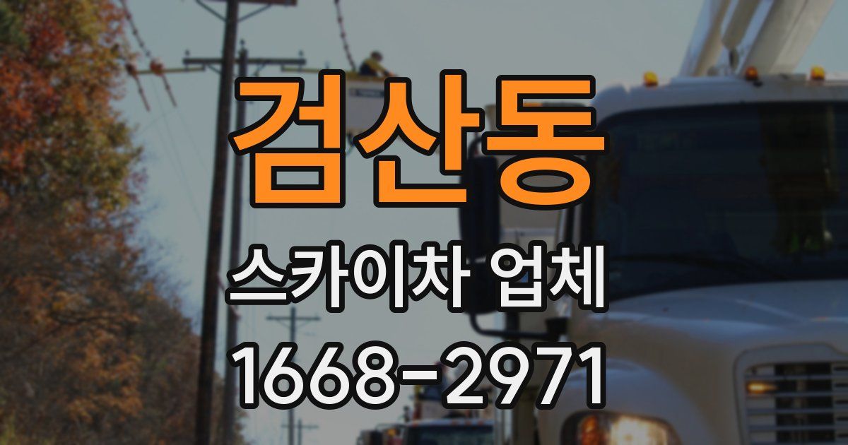 검산동 스카이차 업체