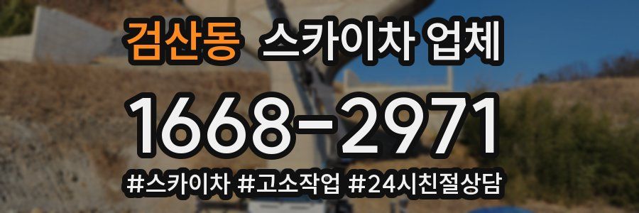검산동 스카이차 업체
