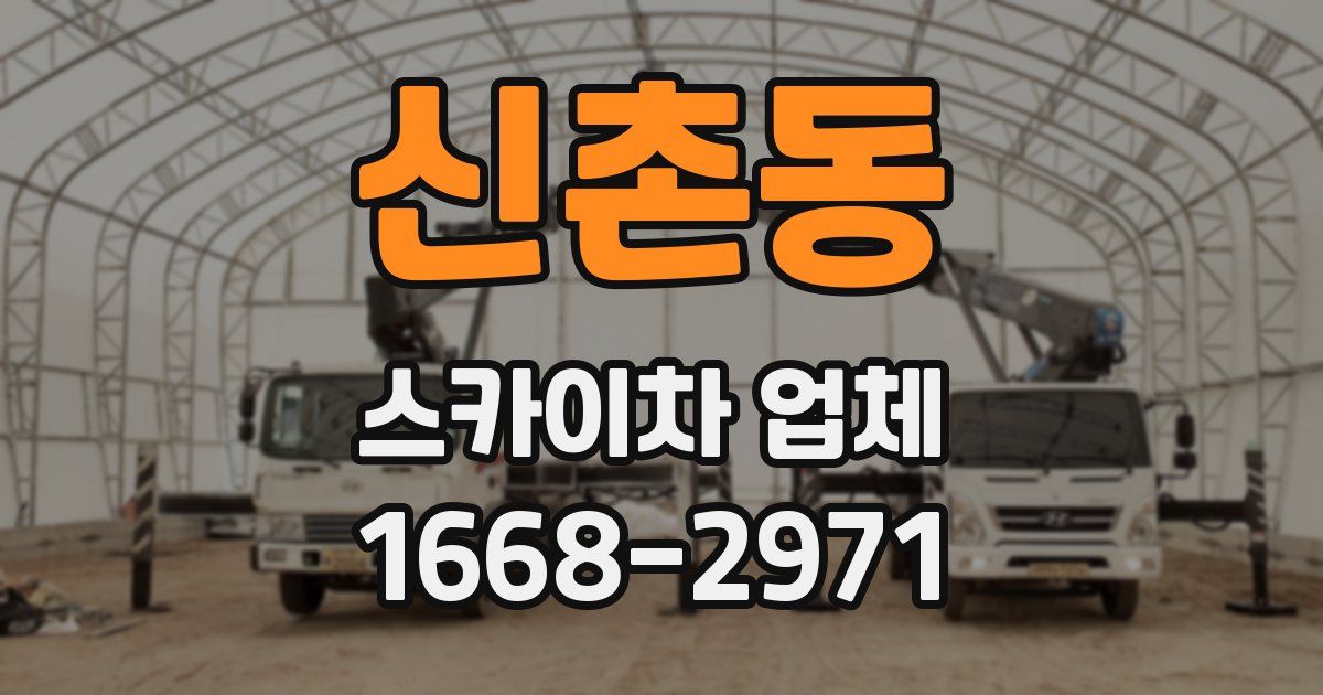 신촌동 스카이차 업체