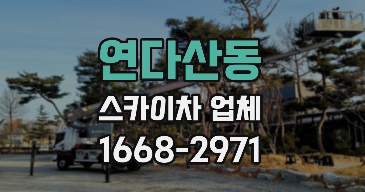 연다산동 스카이차 업체