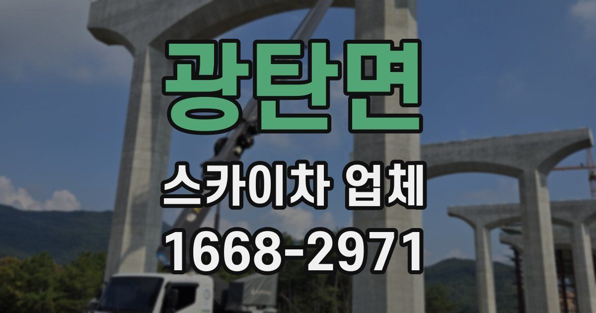 광탄면 스카이차 업체