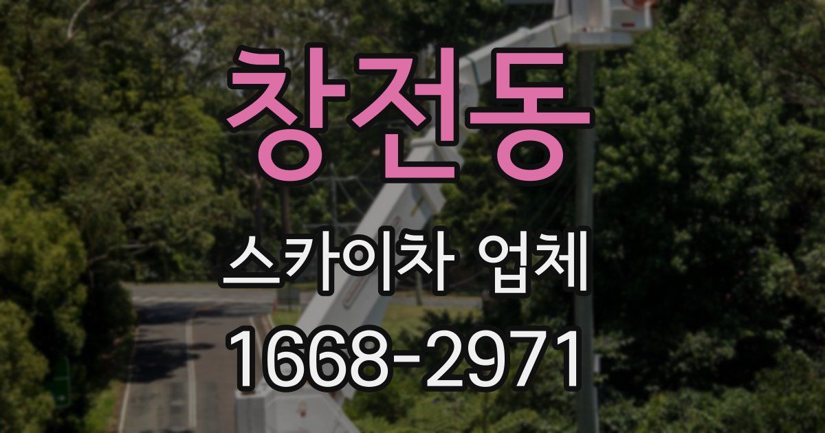 창전동 스카이차 업체