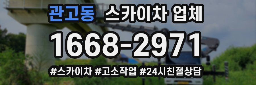 관고동 스카이차 업체
