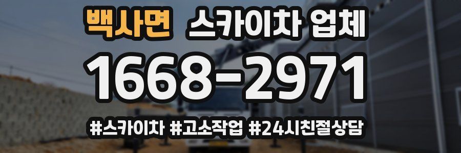 백사면 스카이차 업체