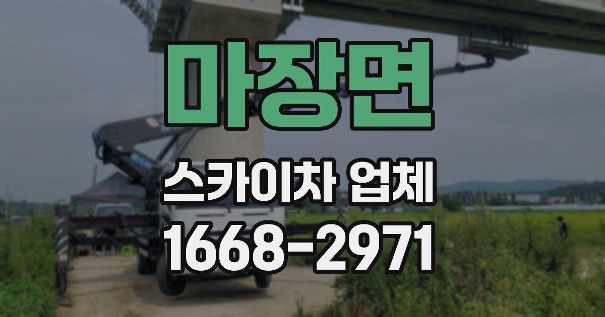 마장면 스카이차 업체