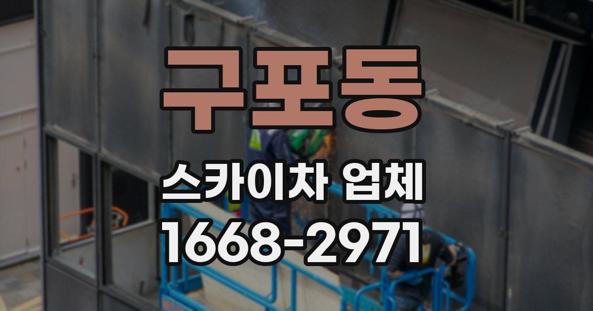 구포동 스카이차 업체
