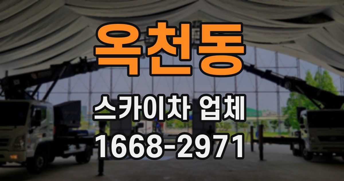 옥천동 스카이차 업체