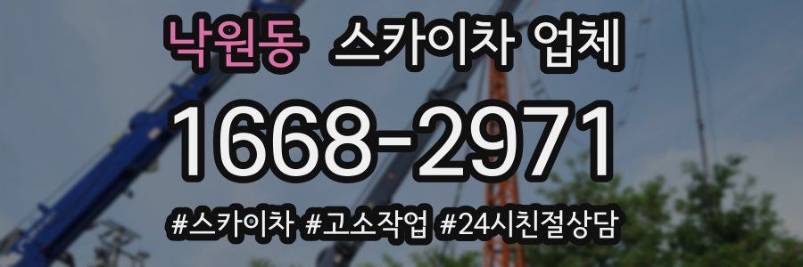 낙원동 스카이차 업체