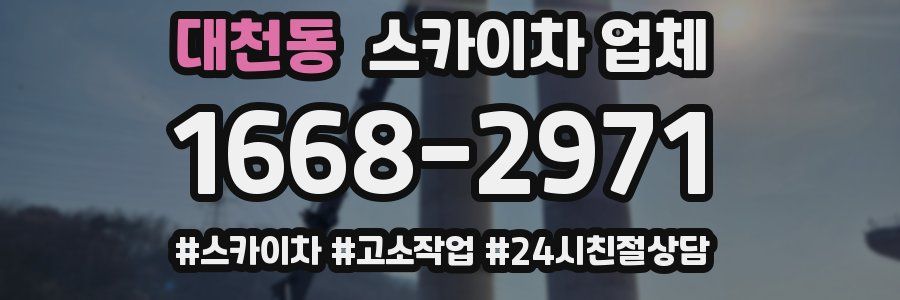 대천동 스카이차 업체