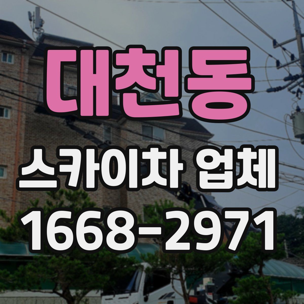 대천동 스카이차 업체