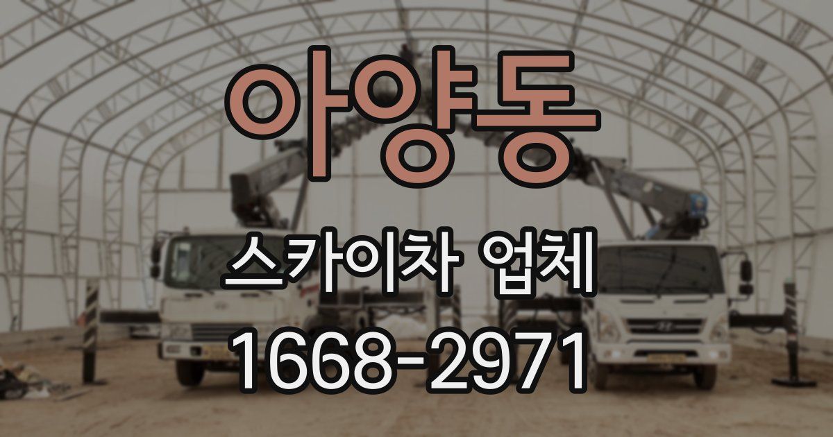 아양동 스카이차 업체