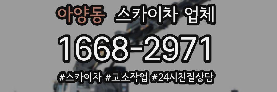 아양동 스카이차 업체