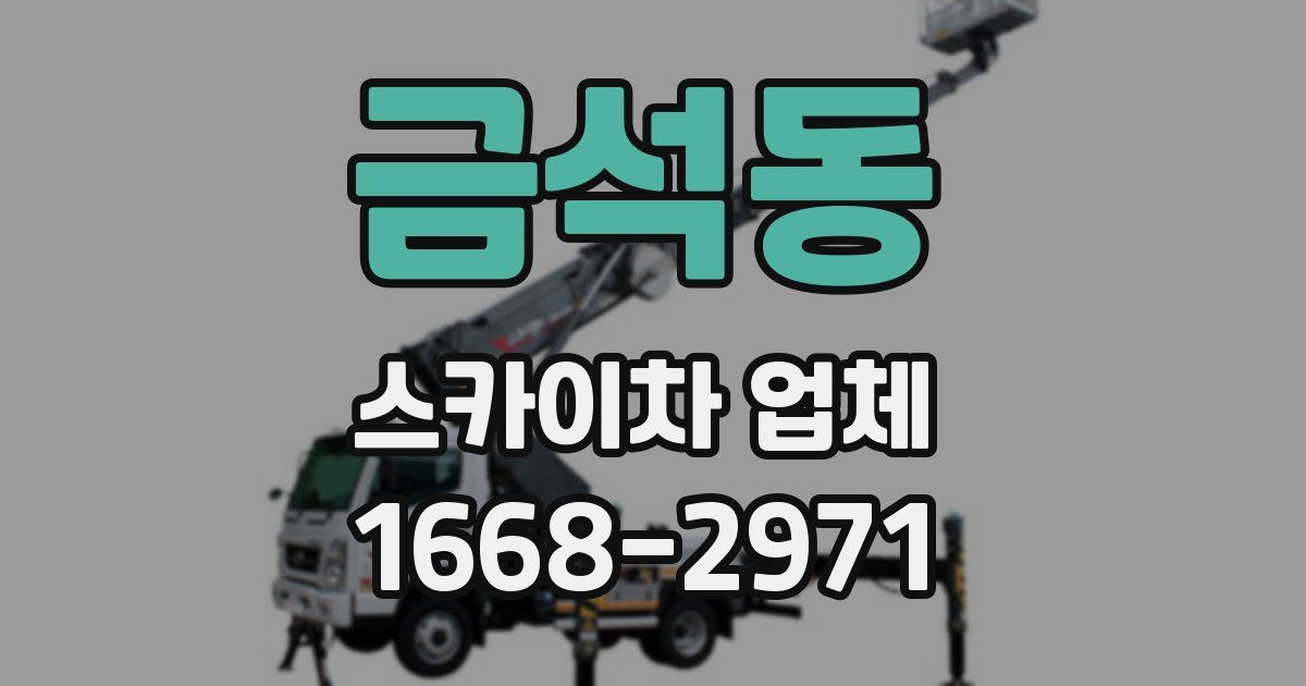 금석동 스카이차 업체