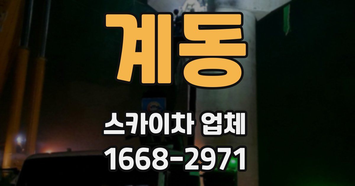 계동 스카이차 업체