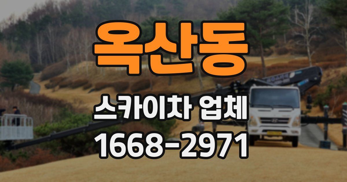 옥산동 스카이차 업체
