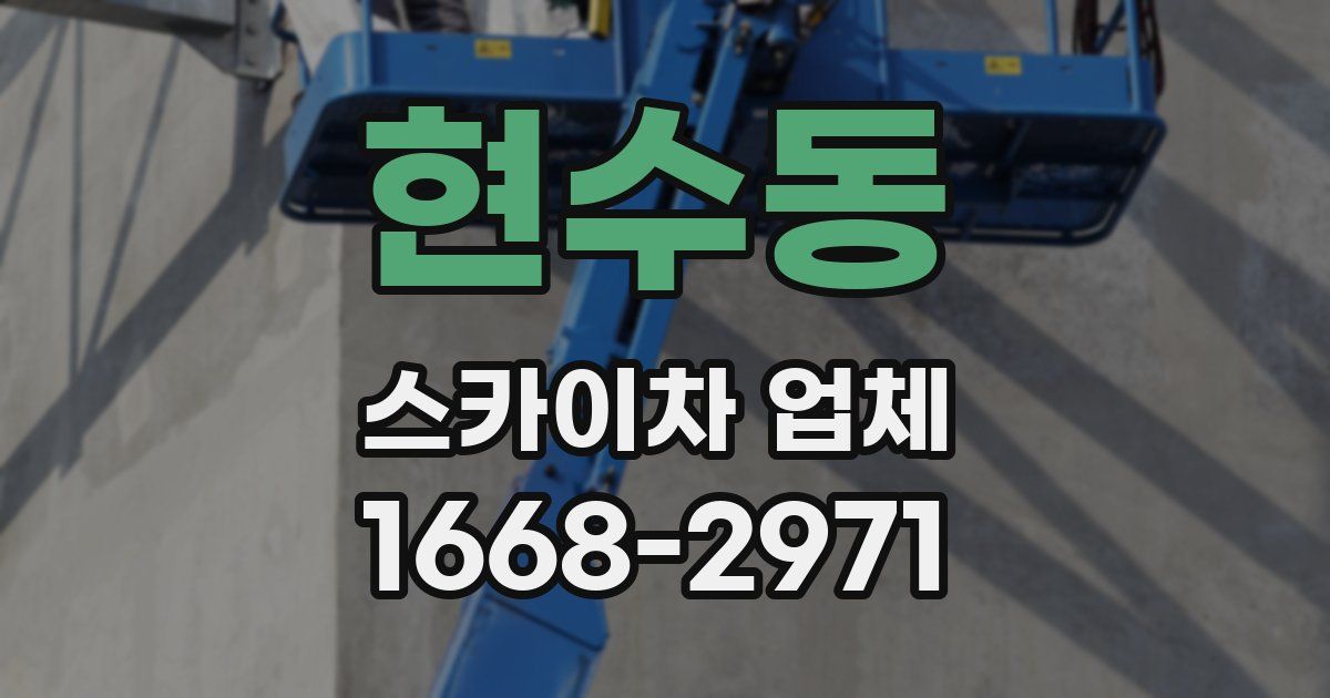 현수동 스카이차 업체