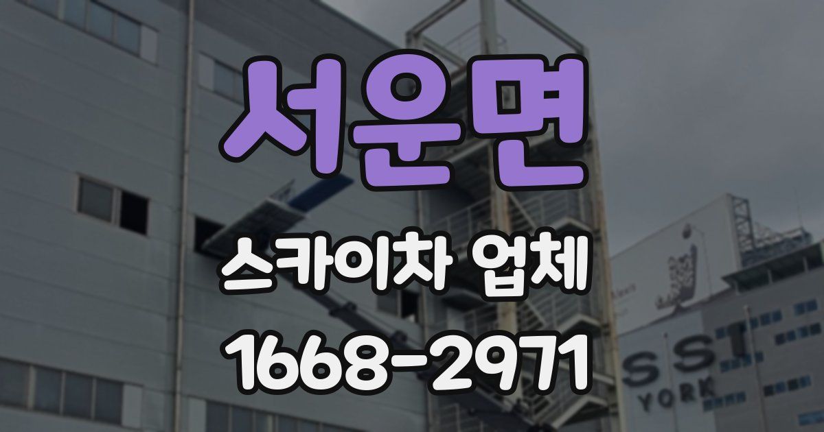 서운면 스카이차 업체
