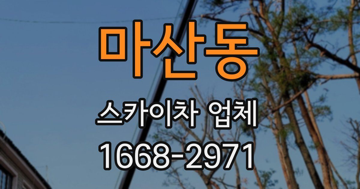 마산동 스카이차 업체
