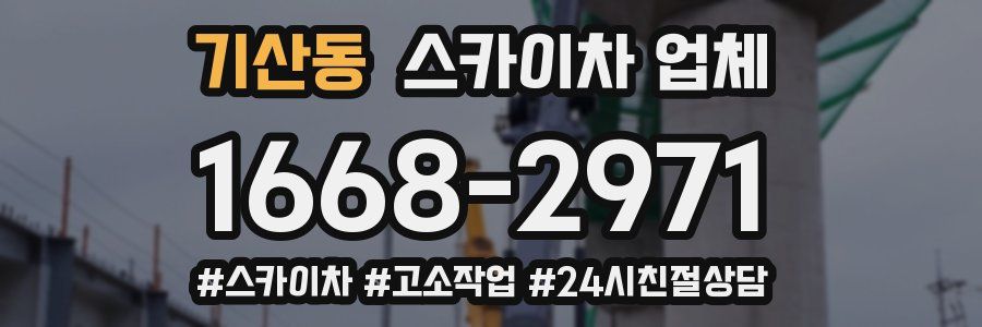 기산동 스카이차 업체