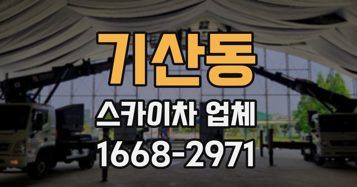 기산동 스카이차 업체