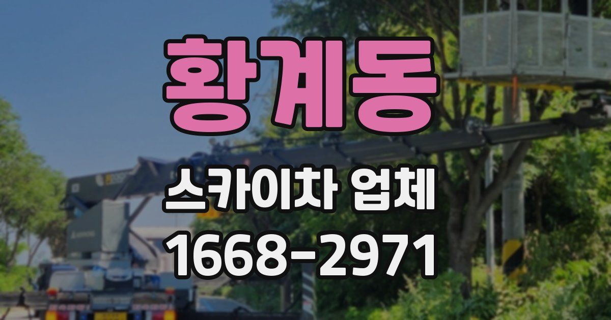 황계동 스카이차 업체