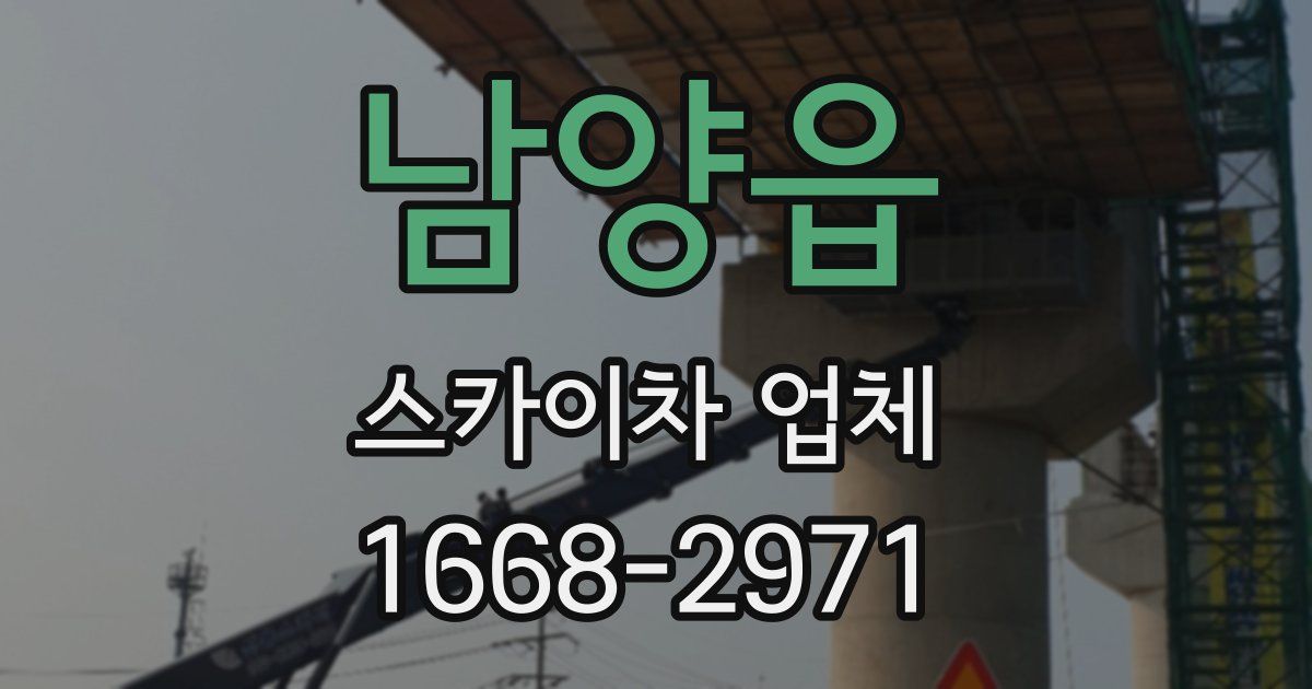 남양읍 스카이차 업체