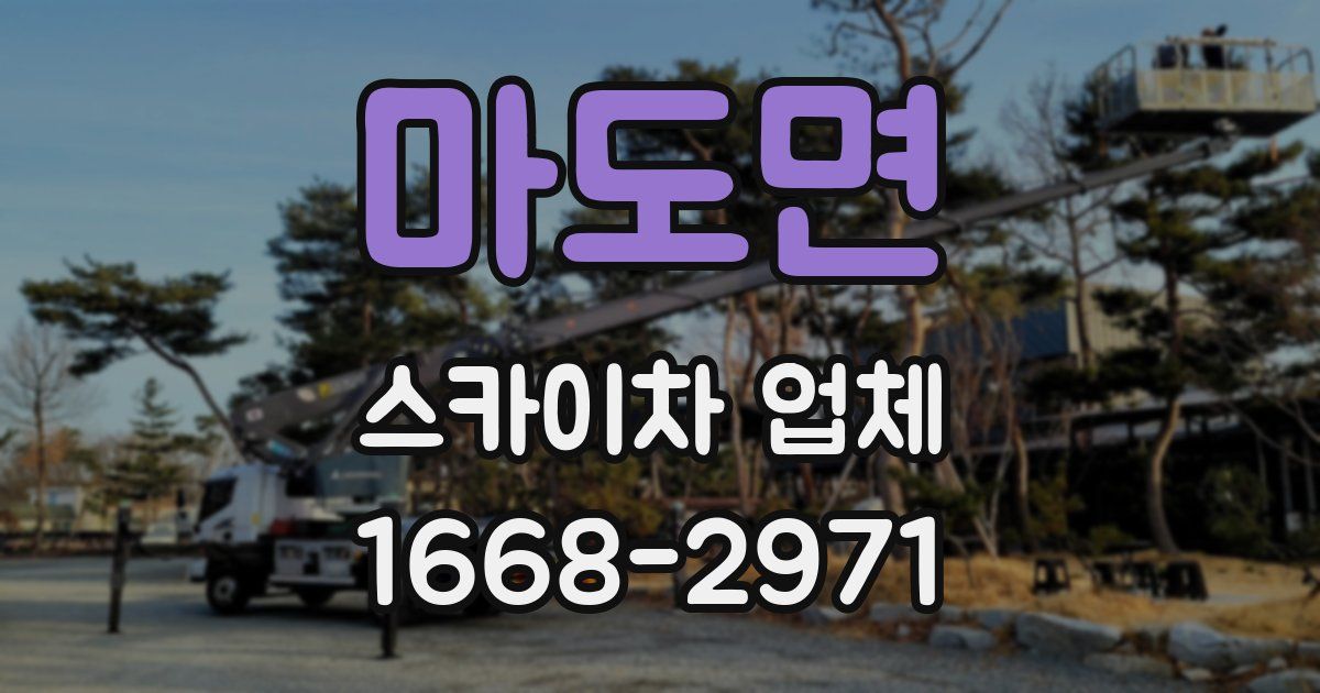 마도면 스카이차 업체