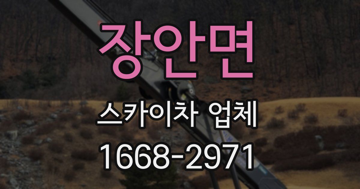 장안면 스카이차 업체
