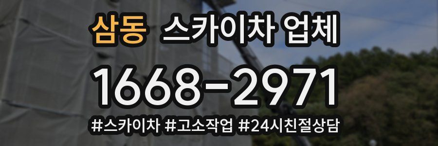 삼동 스카이차 업체