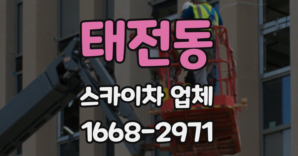 태전동 스카이차 업체