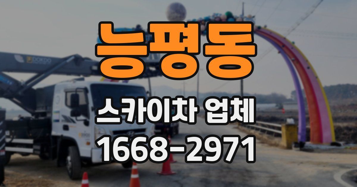 능평동 스카이차 업체