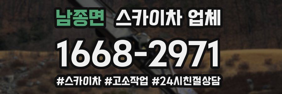 남종면 스카이차 업체
