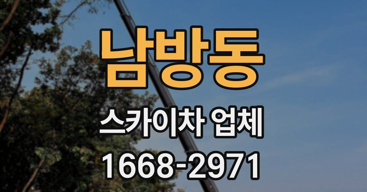 남방동 스카이차 업체