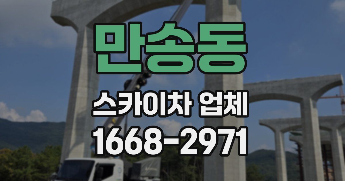 만송동 스카이차 업체