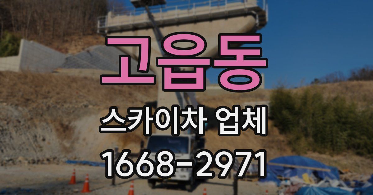 고읍동 스카이차 업체