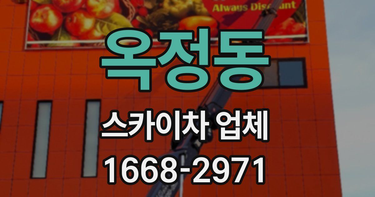 옥정동 스카이차 업체