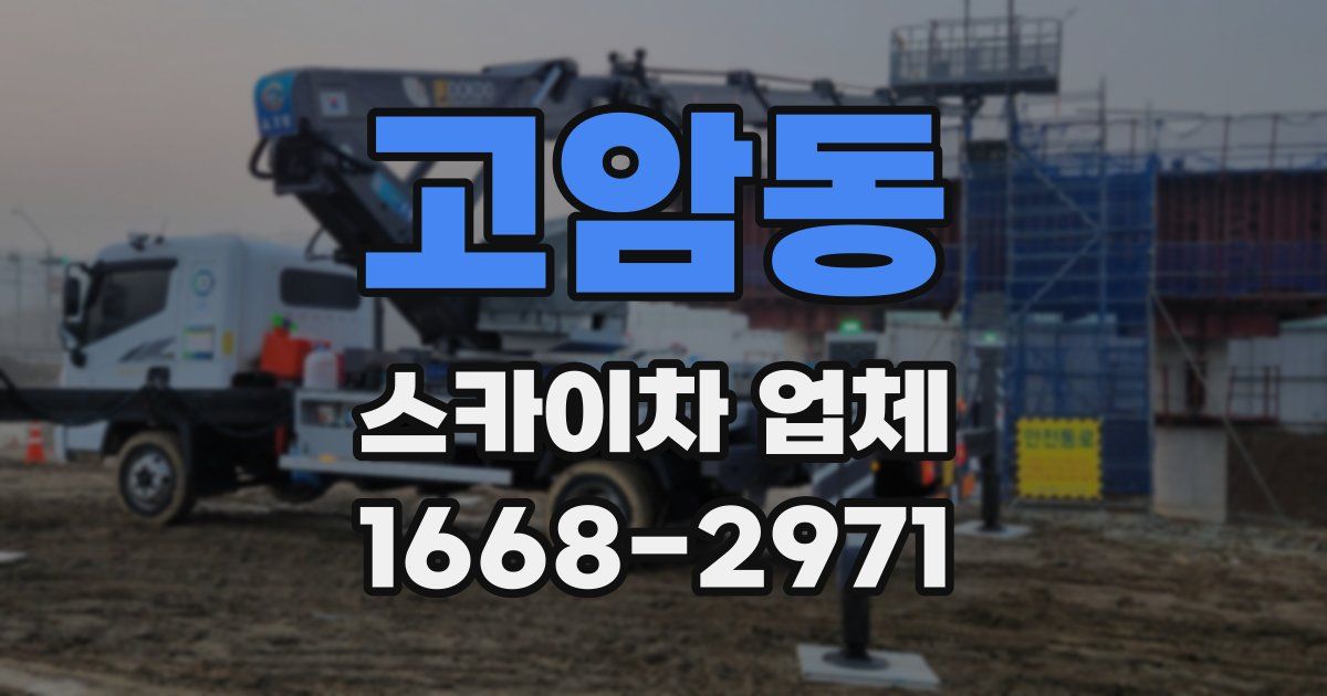고암동 스카이차 업체
