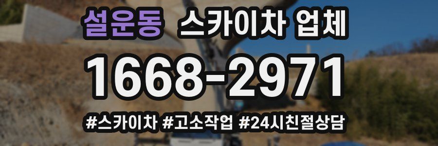 설운동 스카이차 업체