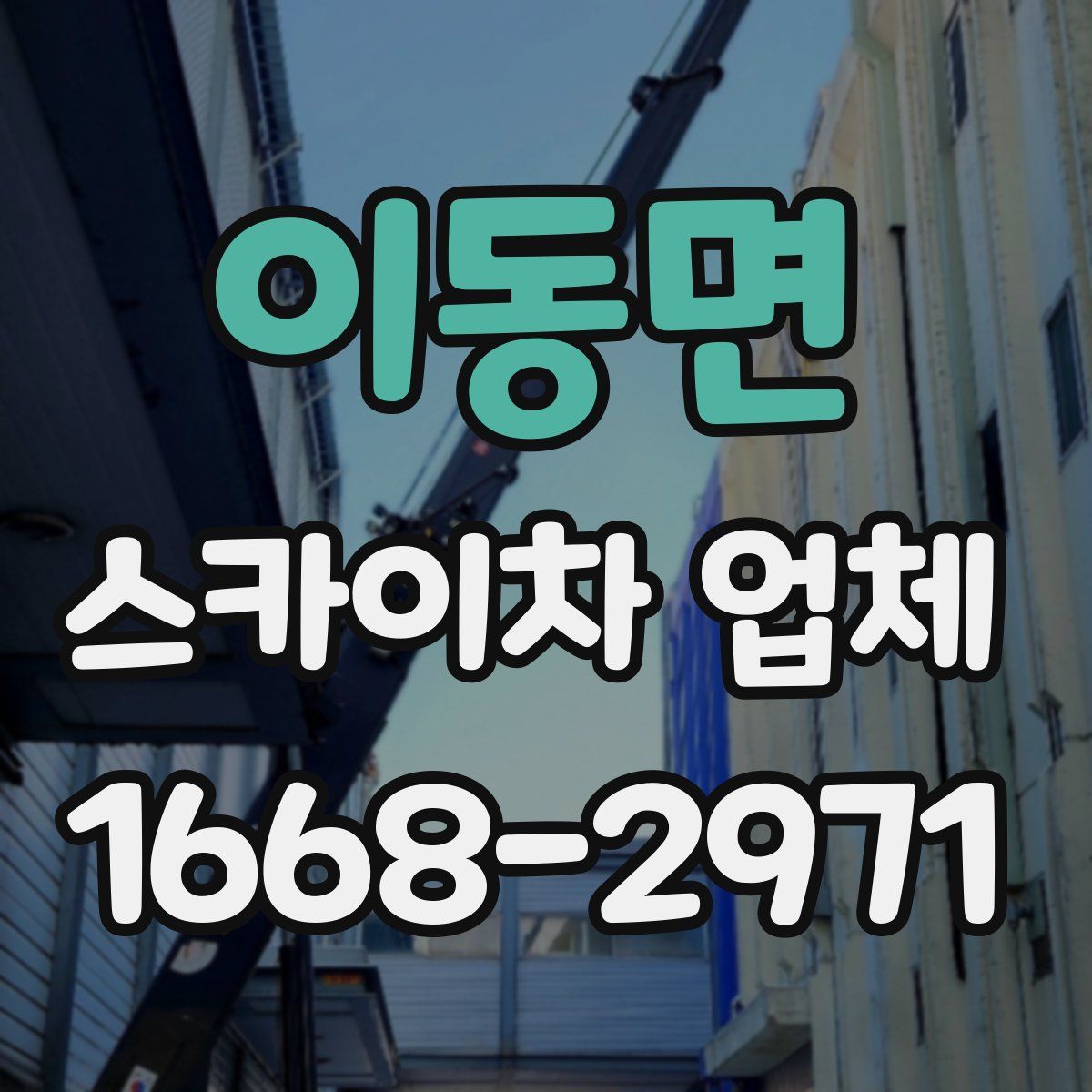 이동면 스카이차 업체