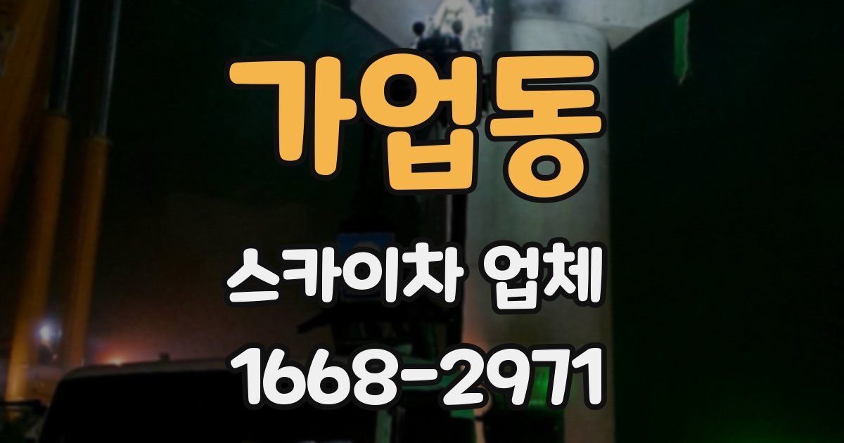 가업동 스카이차 업체