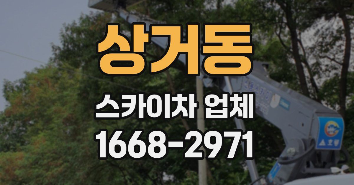 상거동 스카이차 업체